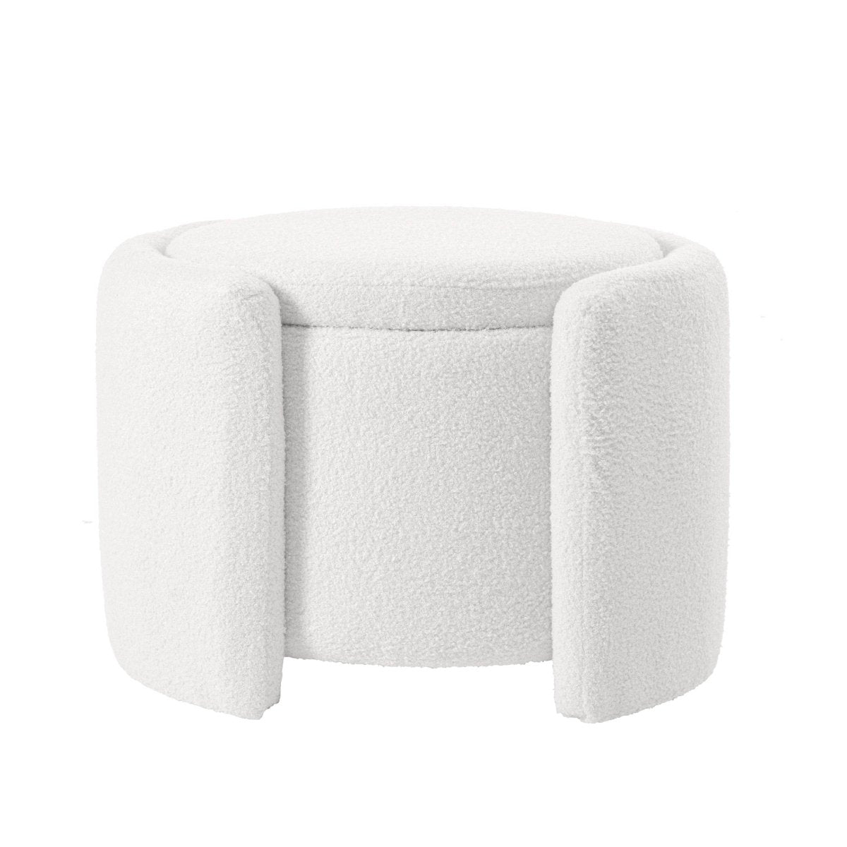 Multi-Functional Teddy Wool Storage Ottoman Stool - Omega Lifestyles