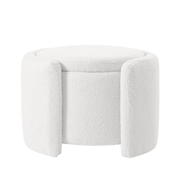 Multi-Functional Teddy Wool Storage Ottoman Stool - Omega Lifestyles