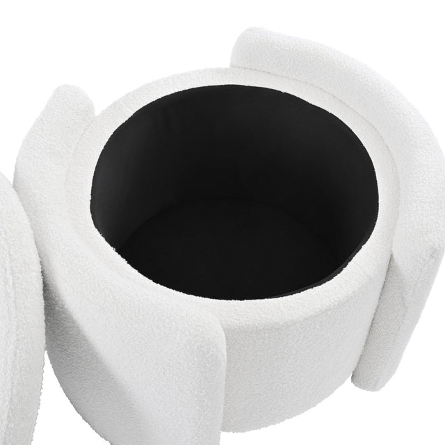 Multi-Functional Teddy Wool Storage Ottoman Stool - Omega Lifestyles