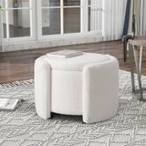 Multi-Functional Teddy Wool Storage Ottoman Stool - Omega Lifestyles