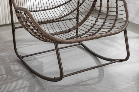 Outdoor Oversized Hand-Woven Rattan Rocking Chair - Omega Lifestyles