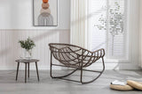 Outdoor Oversized Hand-Woven Rattan Rocking Chair - Omega Lifestyles
