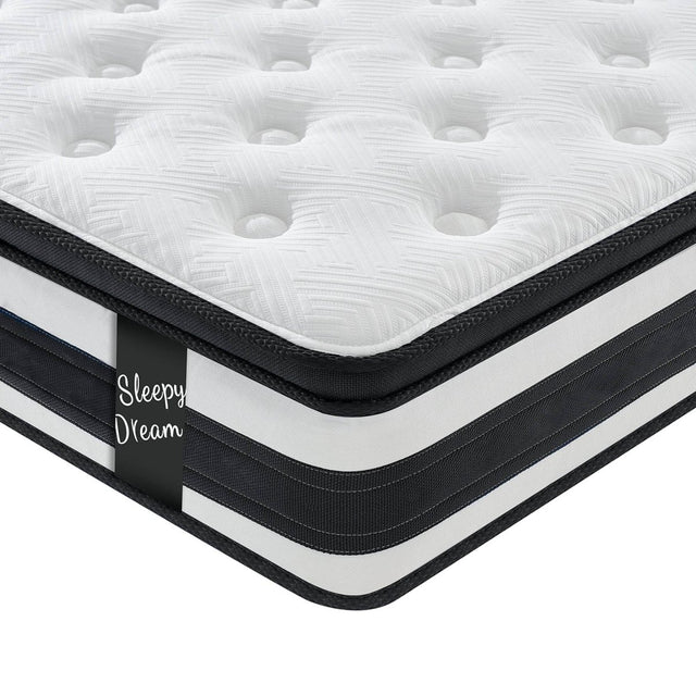 Soft 12-Inch Plush Memory Foam Pocket Spring Mattress - Omega Lifestyles