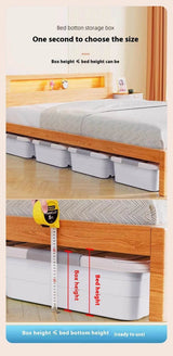 Underbed Organizer Plastic Multi-Layer Bed Under-Storage Box Extra-Large Capacity Bin With Wheels For Clothes, Quilts, Toys - Omega Lifestyles