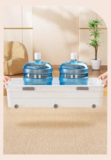 Underbed Organizer Plastic Multi-Layer Bed Under-Storage Box Extra-Large Capacity Bin With Wheels For Clothes, Quilts, Toys - Omega Lifestyles