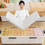 Underbed Organizer Plastic Multi-Layer Bed Under-Storage Box Extra-Large Capacity Bin With Wheels For Clothes, Quilts, Toys - Omega Lifestyles