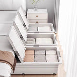 Underbed Organizer Plastic Multi-Layer Bed Under-Storage Box Extra-Large Capacity Bin With Wheels For Clothes, Quilts, Toys - Omega Lifestyles