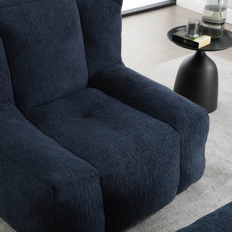 Velvet Memory Foam Indoor Bean Bag Chair With Ottoman - Sleep Galleria