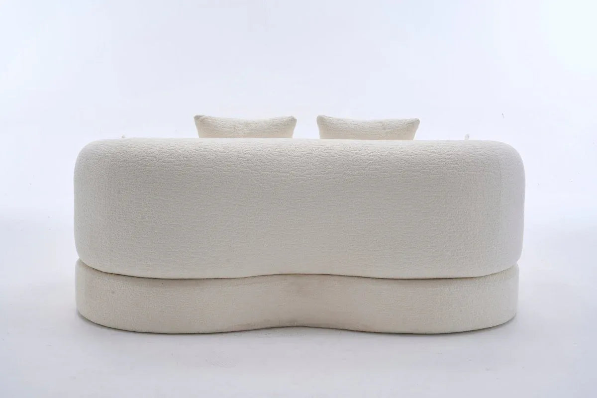 2-in-1 Foldable Chenille Fabric Sofa Bed With Pillows - Omega Lifestyles