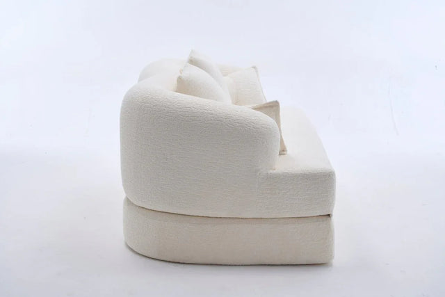 2-in-1 Foldable Chenille Fabric Sofa Bed With Pillows - Omega Lifestyles