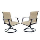 2 - Piece Outdoor Modern Textilene Swivel Patio Chairs - Restanew - Omega Lifestyles