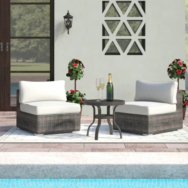 2-Piece Outdoor Wicker Lounge Chair Set With Cushions - Omega Lifestyles