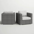 2 - Piece Outdoor Wicker Patio Club Chair Set With Cushions - Restanew - Omega Lifestyles