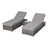 3 - Piece Fully Assembled Weather - Resistant Wicker Chaise Lounge Set - Restanew - Omega Lifestyles