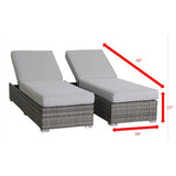 3 - Piece Fully Assembled Weather - Resistant Wicker Chaise Lounge Set - Restanew - Omega Lifestyles