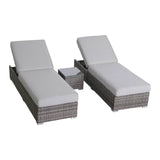 3 - Piece Fully Assembled Weather - Resistant Wicker Chaise Lounge Set - Restanew - Omega Lifestyles