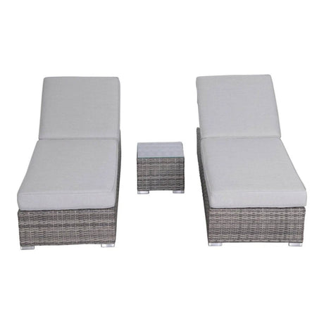 3 - Piece Fully Assembled Weather - Resistant Wicker Chaise Lounge Set - Restanew - Omega Lifestyles