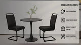31.5-Inch Round Black MDF Dining Table Set With Chairs - Omega Lifestyles