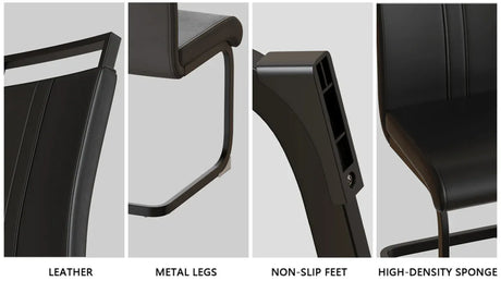 31.5-Inch Round Black MDF Dining Table Set With Chairs - Omega Lifestyles