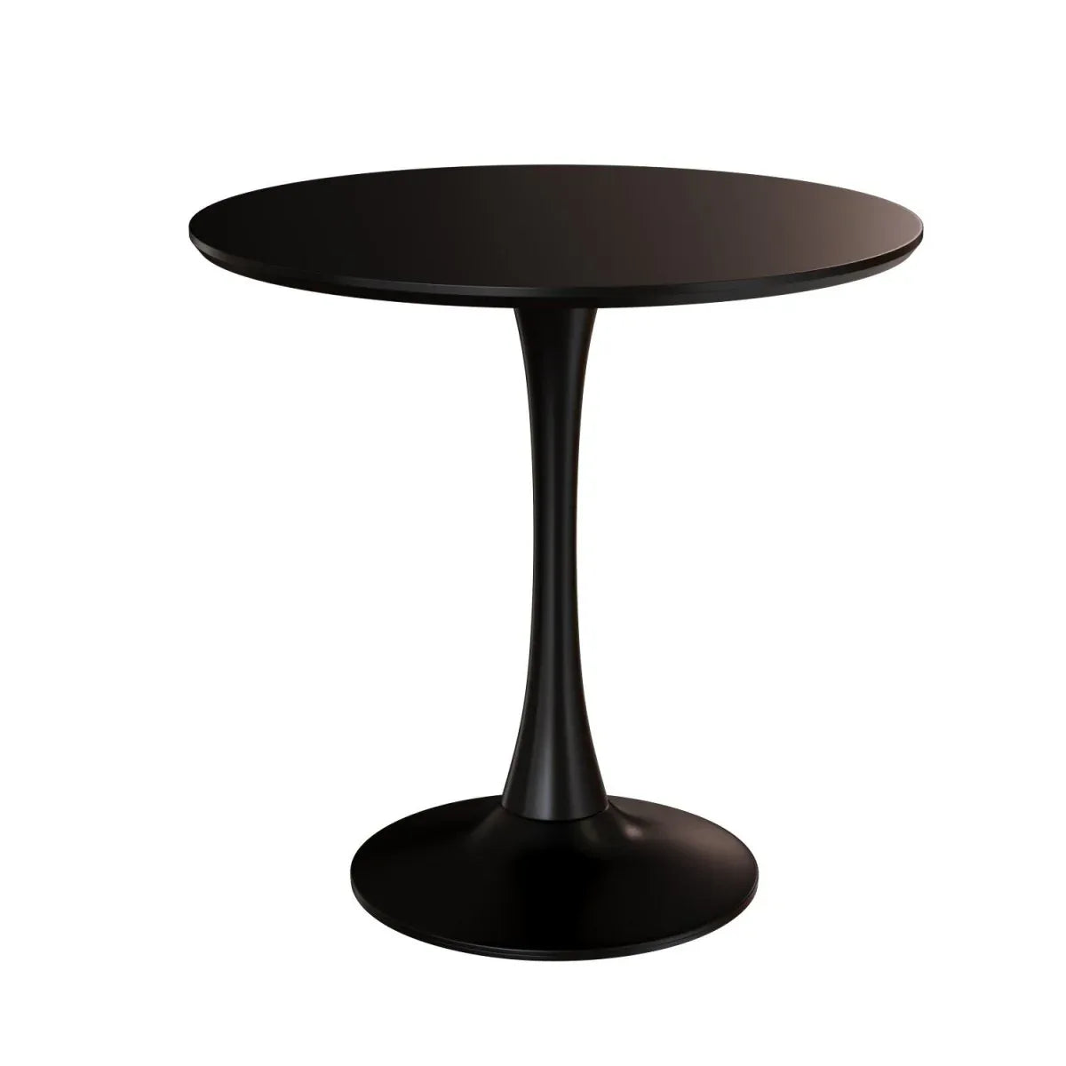 31.5-Inch Round Black MDF Dining Table Set With Chairs - Omega Lifestyles