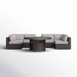 4 - Person Outdoor Wicker Seating Set With Fire Pit - Restanew - Omega Lifestyles