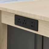 4-Piece Light Oak Solid Wood Bar Table And Stools Set - Omega Lifestyles