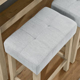 4-Piece Light Oak Solid Wood Bar Table And Stools Set - Omega Lifestyles