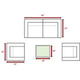 4 - Piece Rattan Outdoor Sofa Seating Set With Cushions - Restanew - Omega Lifestyles