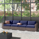 4 - Piece Weather - Resistant Outdoor Wicker Patio Sofa Set - Restanew - Omega Lifestyles