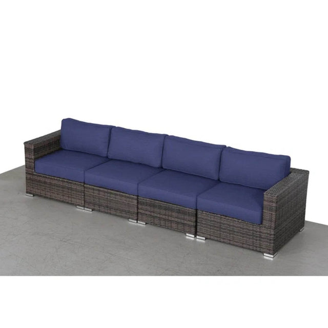 4-Piece Weather-Resistant Outdoor Wicker Patio Sofa Set - Omega Lifestyles