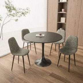 5-Piece 31.5-Inch Round MDF Dining Table Chair Set - Omega Lifestyles