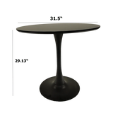 5-Piece 31.5-Inch Round MDF Dining Table Chair Set - Omega Lifestyles