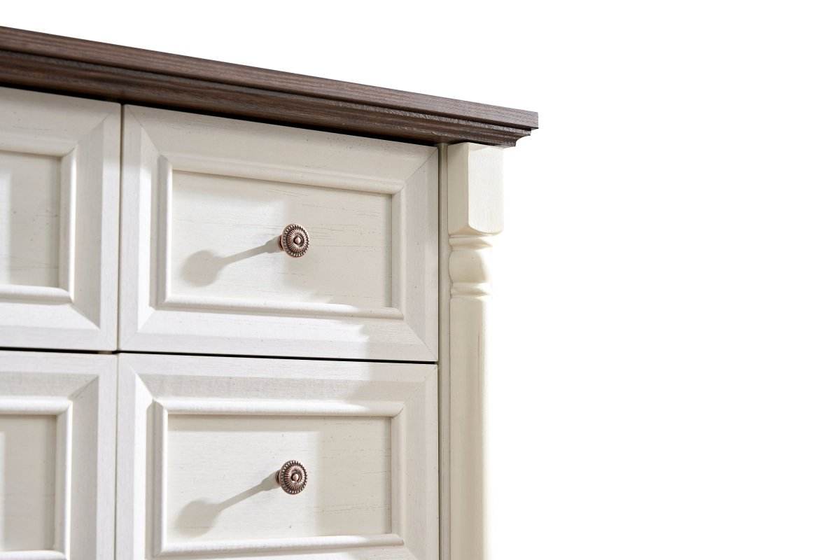7-Drawer Rustic Walnut Storage Dresser Chest - Sleep Galleria