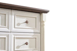 7-Drawer Rustic Walnut Storage Dresser Chest - Sleep Galleria