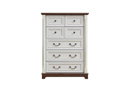 7-Drawer Rustic Walnut Storage Dresser Chest - Sleep Galleria