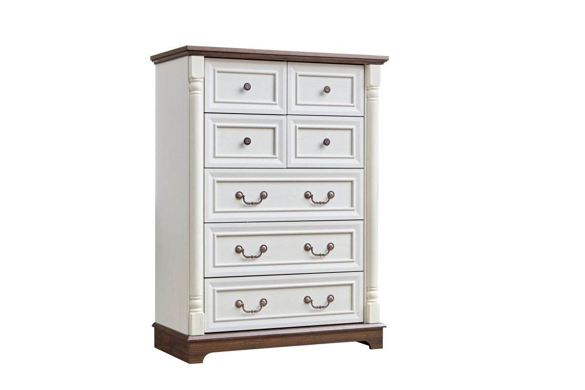 7-Drawer Rustic Walnut Storage Dresser Chest - Sleep Galleria