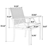 7 Piece Outdoor Wicker Patio Dining Set With Cushions - Restanew - Omega Lifestyles