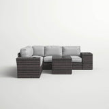 8 - Piece Fully Assembled Outdoor Wicker Seating Group With Cushions - Restanew - Omega Lifestyles