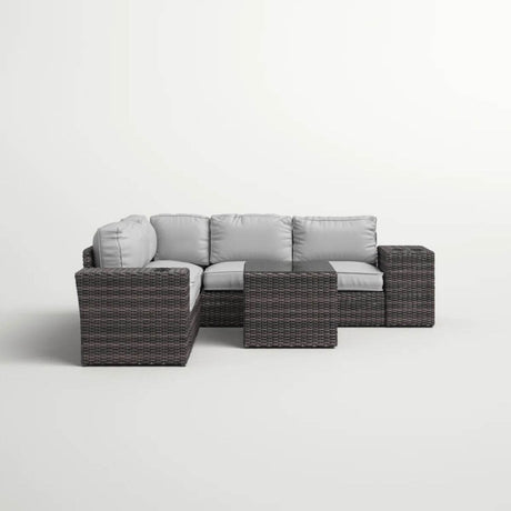 8 - Piece Fully Assembled Outdoor Wicker Seating Group With Cushions - Restanew - Omega Lifestyles