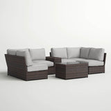 8 - Piece Modular Outdoor Seating Set With Cushions - Restanew - Omega Lifestyles