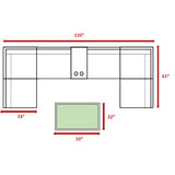 8 - Piece Modular Outdoor Seating Set With Cushions - Restanew - Omega Lifestyles
