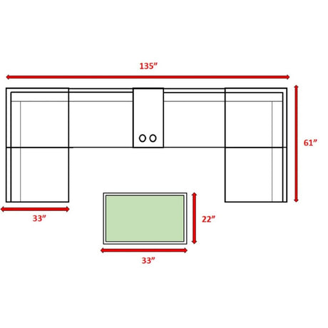 8 - Piece Modular Outdoor Seating Set With Cushions - Restanew - Omega Lifestyles