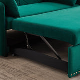 Adjustable Velvet Sleeper Sofa Bed With USB Port - Restanew - Omega Lifestyles