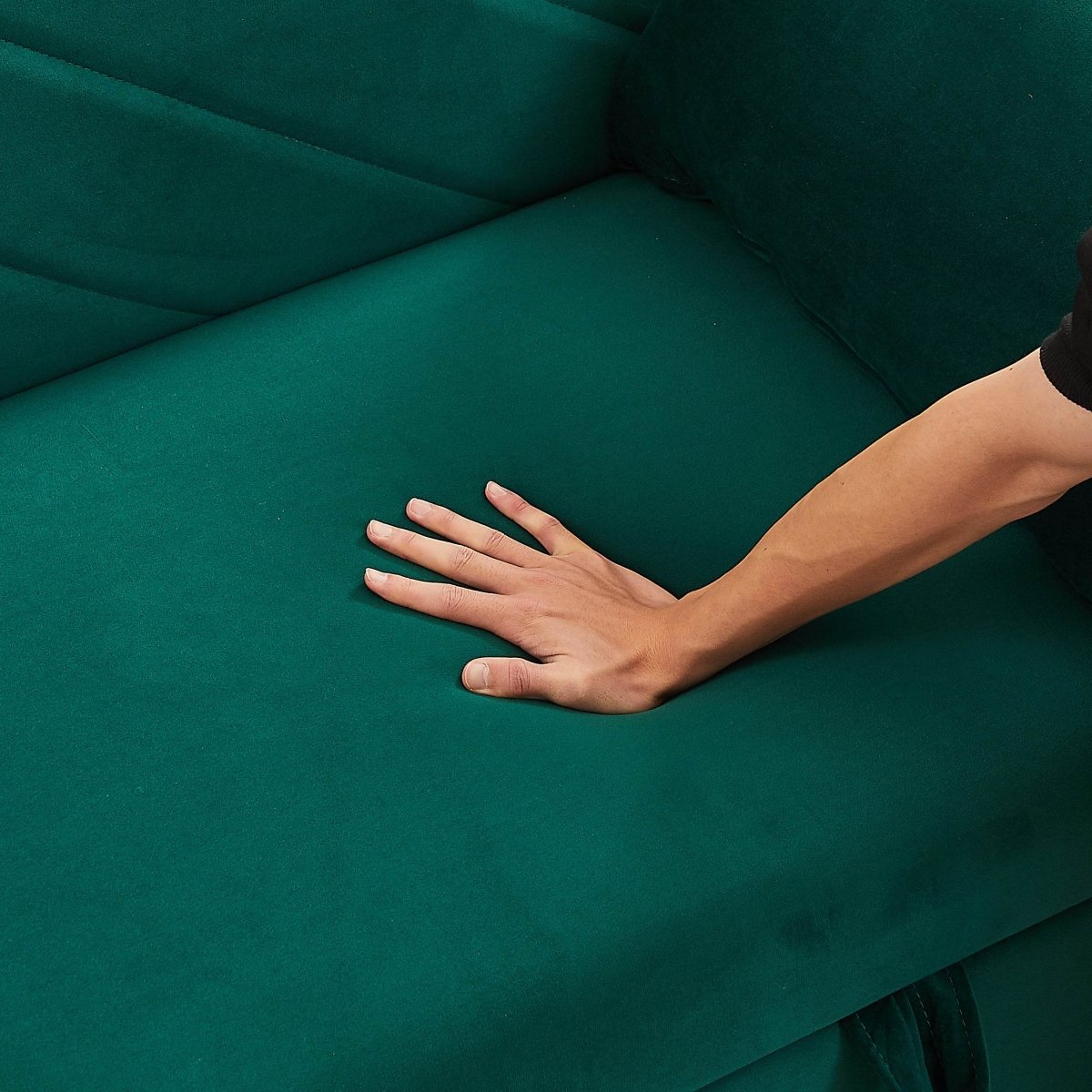 Adjustable Velvet Sleeper Sofa Bed With USB Port - Restanew - Omega Lifestyles