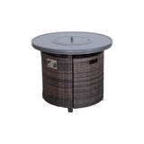 Aluminum Propane Outdoor Wicker Fire Pit Table - Restanew - Omega Lifestyles