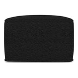 Black Cotton Boucle Square Pouf Ottoman - Omega Lifestyles