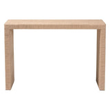 Bohemian Jute Console Table With Rectangular Top - Omega Lifestyles