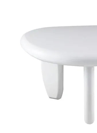 Contemporary Gloss White High Gloss Synthetic Wood End Table - Omega Lifestyles
