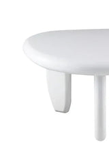 Contemporary Gloss White High Gloss Synthetic Wood End Table - Omega Lifestyles