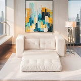 Convertible 2-in-1 Boneless Corduroy Loveseat Sofa Bed - Omega Lifestyles